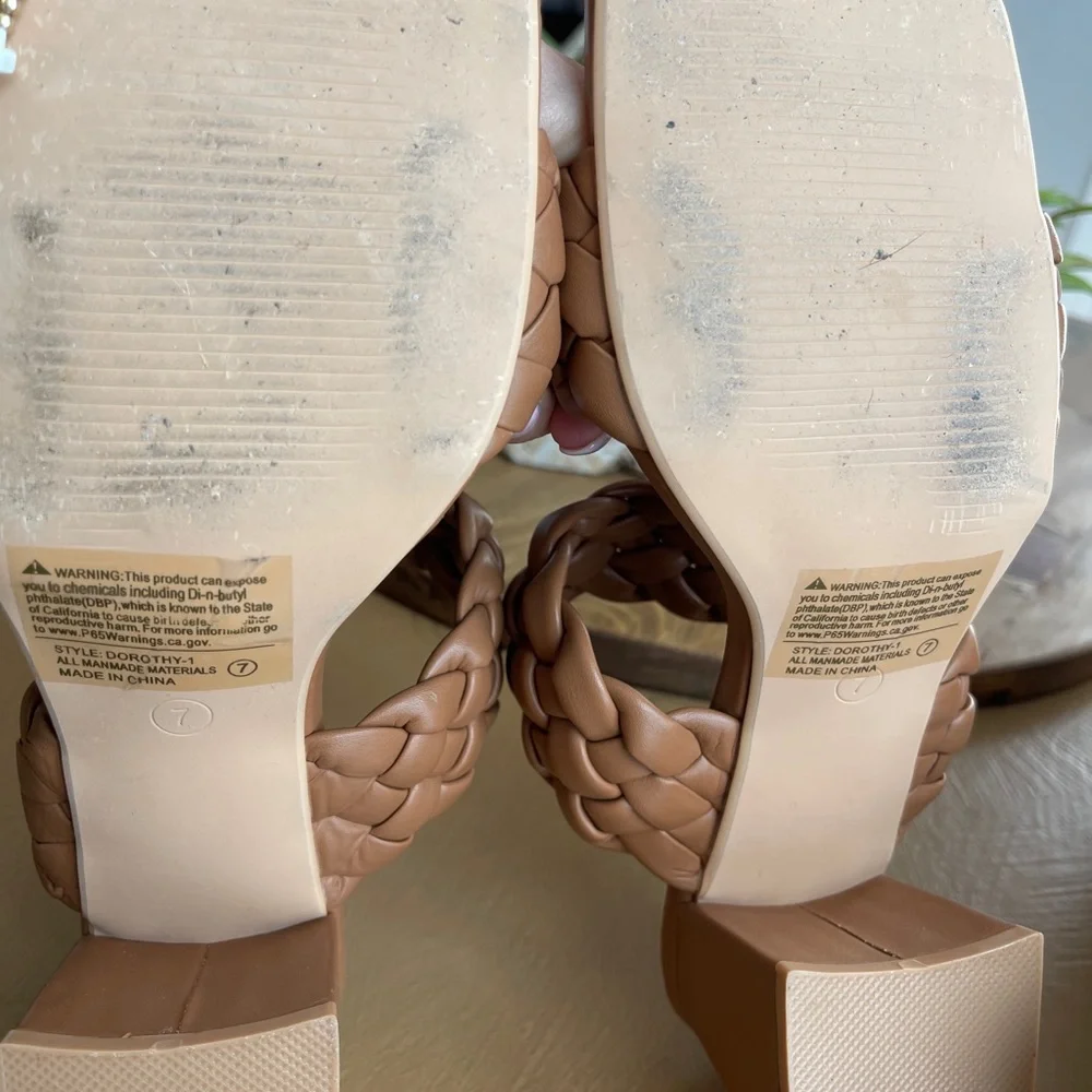 Braided Tan Heels {Size 7} - Picture 6 of 6